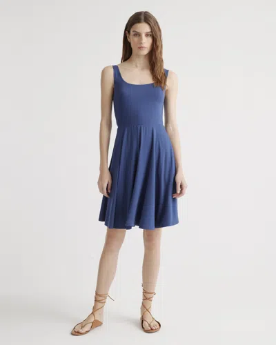 Quince Women's Tencel Jersey Fit & Flare Mini Dress In Navy