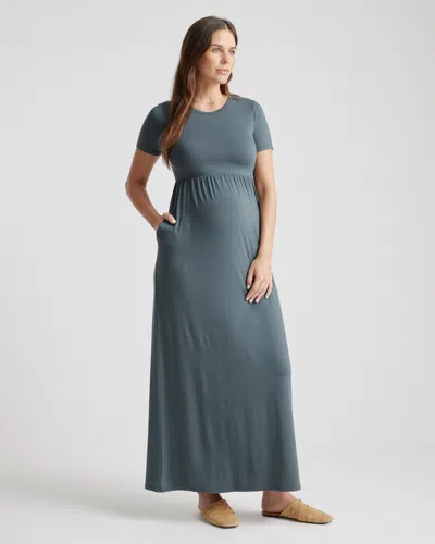Quince Women's Tencel Jersey Maternity Maxi Dress In Dark Olive