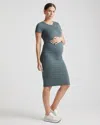 Quince Women's Tencel Jersey Maternity Ruched Dress In Dark Olive