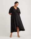 Quince Women's Tencel Jersey Midi Wrap Dress In Black