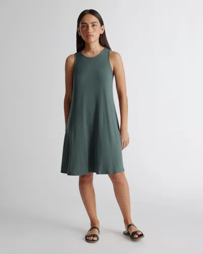 Quince Women's Tencel Jersey Mini Swing Dress In Dark Olive