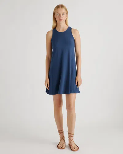Quince Women's Tencel Jersey Mini Swing Dress In Navy