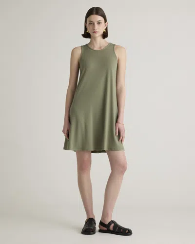 Quince Women's Tencel Jersey Mini Swing Dress In Sage