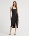 QUINCE WOMEN'S TENCEL JERSEY SIDE TIE MIDI DRESS