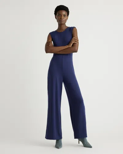 Quince Women's Tencel Jersey Tank Top Jumpsuit In Navy