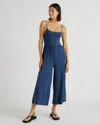 Quince Women's Tencel Jersey Wide Leg Jumpsuit In Navy