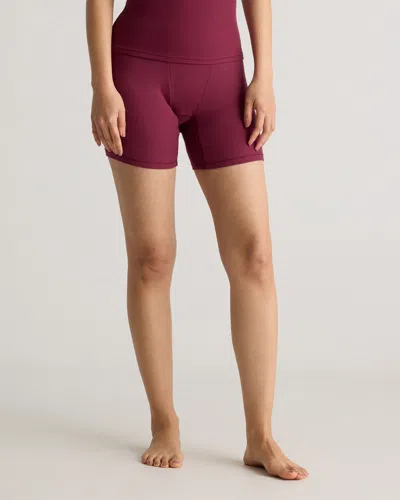 Quince Women's Tencel Rib Knit Lounge Boxer In Wine