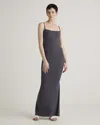 QUINCE WOMEN'S TENCEL RIB KNIT MAXI SLIP DRESS