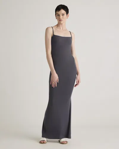 Quince Women's Tencel Rib Knit Maxi Slip Dress In Carbon Grey
