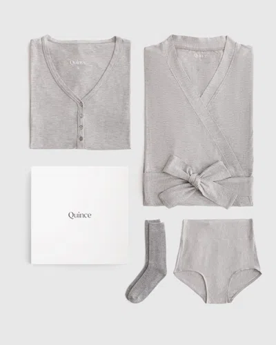 Quince Women's The Essentials Hospital Set In Heather Grey