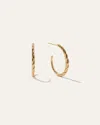 Quince Women's Thin Croissant Dôme Hoop Earrings In Gold Vermeil