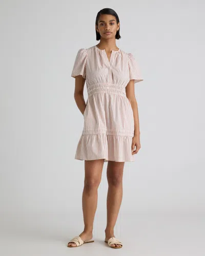 Quince Women's Tiered Mini Dress In Neutral