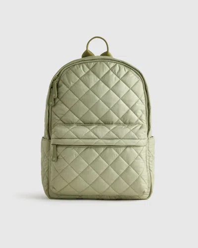 Quince Women's Transit Quilted Commuter Backpack In Green