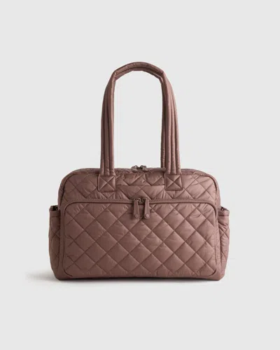 Quince Women's Transit Quilted Duffle Bag In Brown