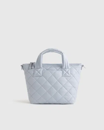 Quince Women's Transit Quilted Small Crossbody Tote In Blue