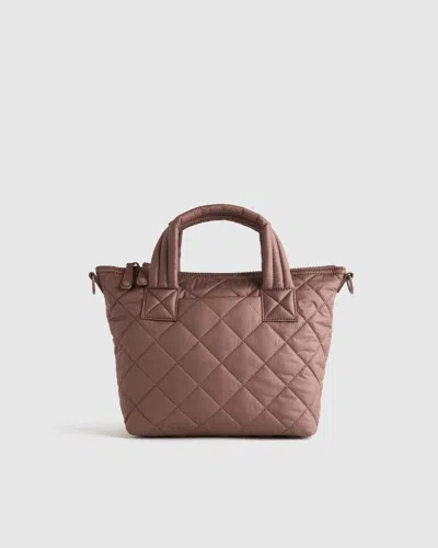 Quince Women's Transit Quilted Small Crossbody Tote In Brown