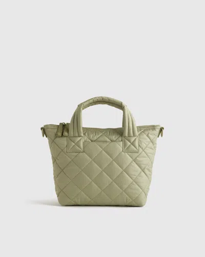 Quince Women's Transit Quilted Small Crossbody Tote In Green