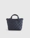 Quince Women's Transit Quilted Small Crossbody Tote In Navy