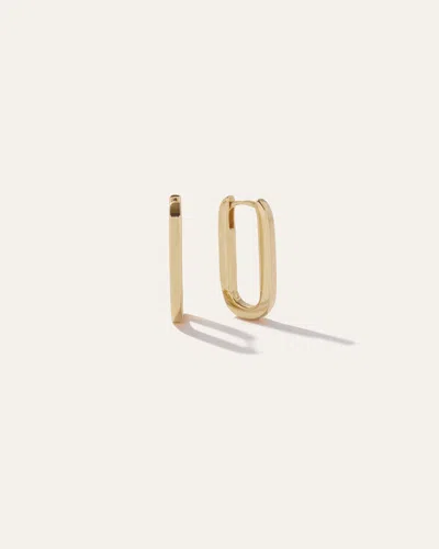 Quince Women's U Hoop Earrings In Gold Vermeil