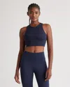 Quince Women's Ultra-form High-neck Cropped Tank Top In Deep Navy