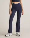 Quince Women's Ultra-form High-rise Crossover Flared Pants In Deep Navy
