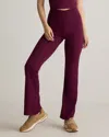 Quince Women's Ultra-form High-rise Crossover Flared Pants In Plum