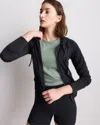 Quince Women's Ultra-form Hooded Crop Jacket In Black
