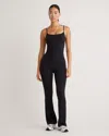 Quince Women's Ultra-form Kick Flare Jumpsuit In Black