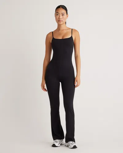 Quince Women's Ultra-form Kick Flare Jumpsuit In Black