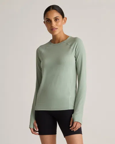 Quince Women's Ultra-form Long Sleeve Top In Aloe