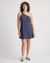 Quince Women's Ultra-form One-shoulder Active Dress In Navy