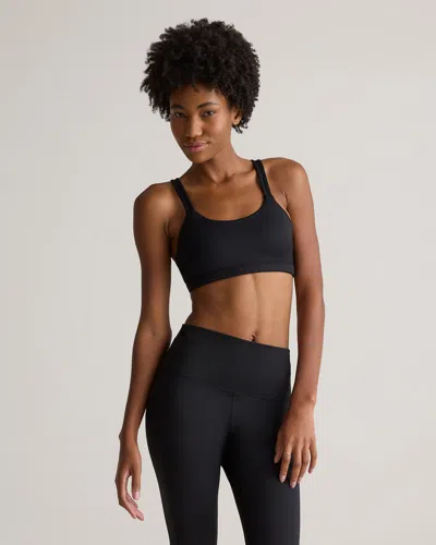 Quince Women's Ultra-form Scoop Neck Strappy Bra In Black