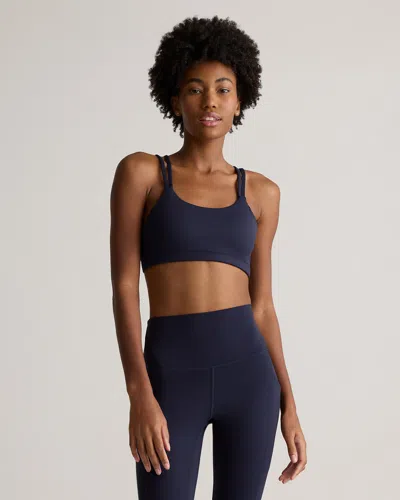 Quince Women's Ultra-form Scoop Neck Strappy Bra In Deep Navy