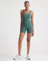 Quince Women's Ultra-form Short Jumpsuit In Forest Green