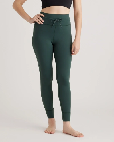Quince Women's Ultra-form Tie Waist High-rise Legging In Forest Green