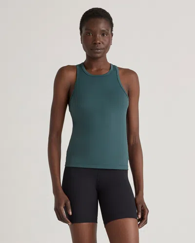 Quince Women's Ultra-form Waist-length Racerback Tank Top In Forest Green