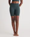 Quince Women's Ultra-soft Bike Short 7" In Heather Green