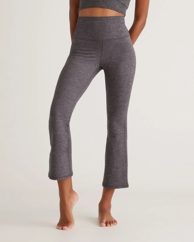 Quince Women's Ultra-soft Cropped Bootcut Pants In Heather Charcoal