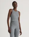 Shop Quince Women's Ultra-soft High Neck Cropped Tank Top In Heather Grey