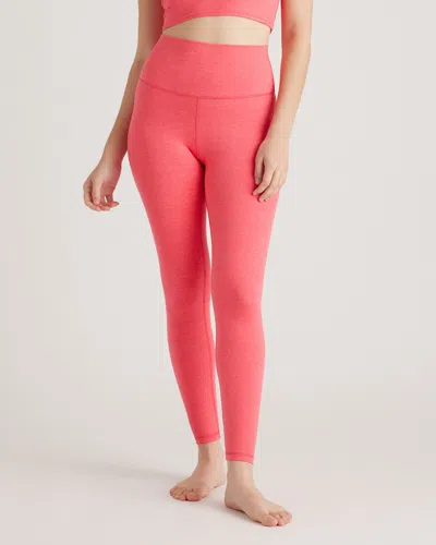 Quince Women's Ultra-soft High-rise Legging In Heather Coral