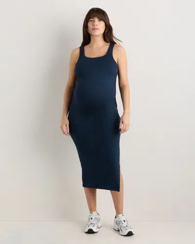 Quince Women's Ultra-soft Maternity Midi Dress In Blue