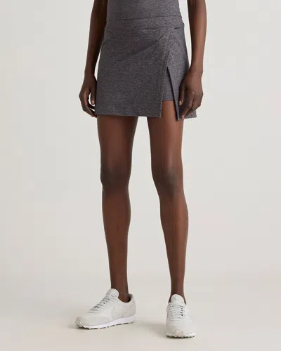Quince Women's Ultra-soft Side Slit Skort In Heather Charcoal