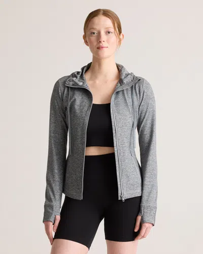 Quince Women's Ultra-soft Slim Fit Hooded Jacket In Heather Grey