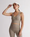 QUINCE WOMEN'S ULTRA-SOFT V-NECK CROPPED TANK TOP