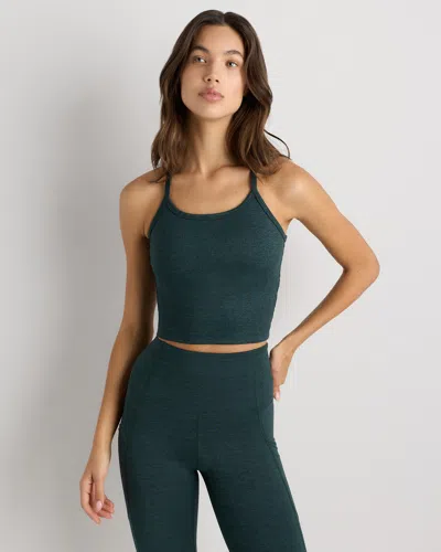 Quince Women's Ultra-soft Y-back Cropped Bra Tank Top In Green
