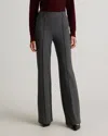 Quince Women's Ultra-stretch Ponte Flare Leg Pants In Charcoal