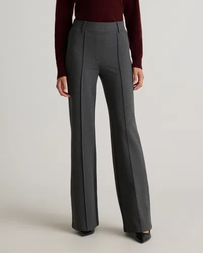Quince Women's Ultra-stretch Ponte Flare Leg Pants In Charcoal