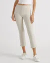 Quince Women's Ultra-stretch Ponte Kick Flare Pants In Ecru