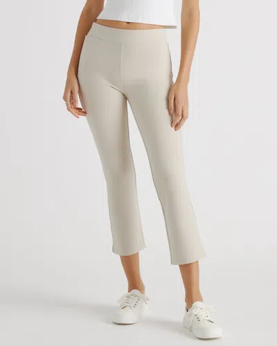 Quince Women's Ultra-stretch Ponte Kick Flare Pants In Ecru