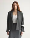 Quince Women's Ultra-stretch Ponte Open Blazer